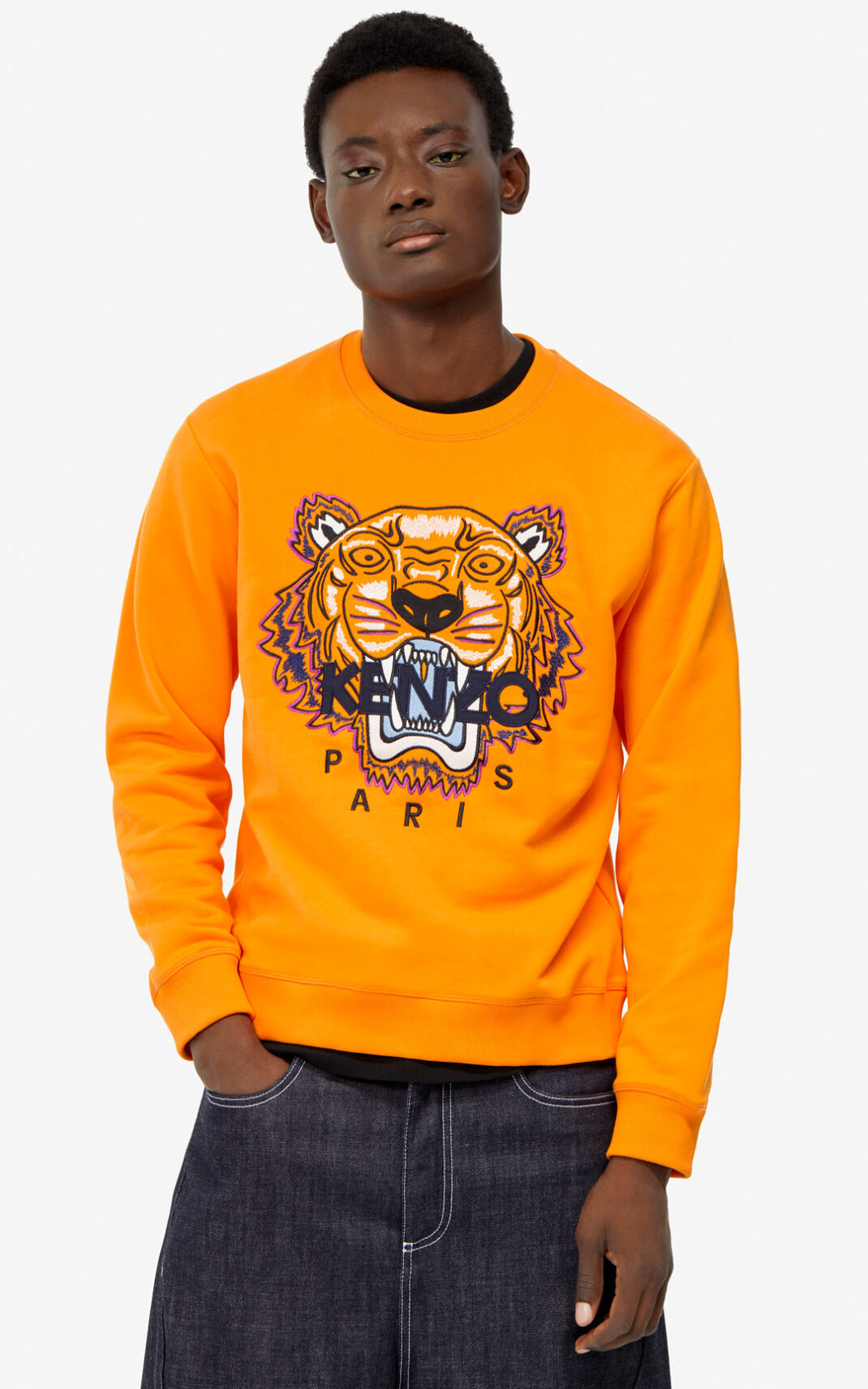 Kenzo Tiger Sweatshirt Herre - Orange DK-053664